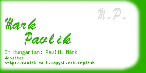 mark pavlik business card